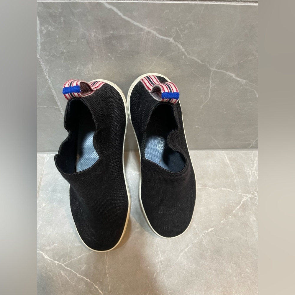 ROTHY’S The Chelsie Ankle Boot Slip-On Knit Casual Sneakers - Black - Picture 4 of 5